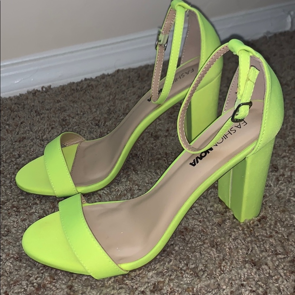 Lime green heels
